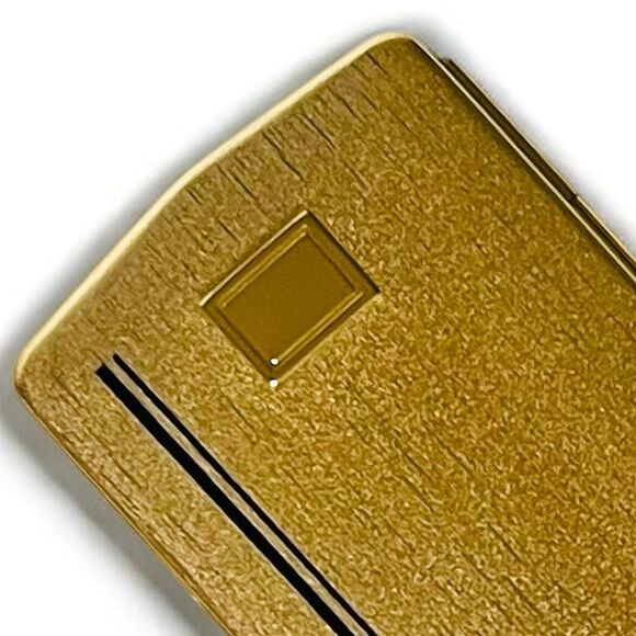 Vintage Kanda Gold Tone Black Details Brown Velvet Interior Replacement Case - Picture 7 of 11